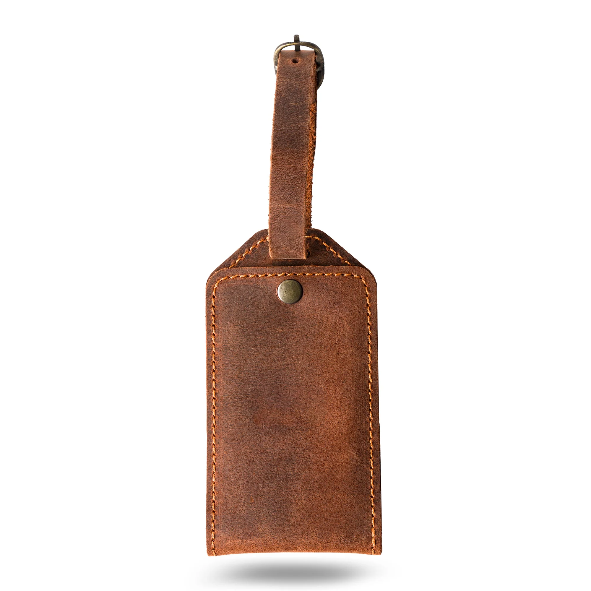 Bond Leather Luggage Tag | Mahogany Brown