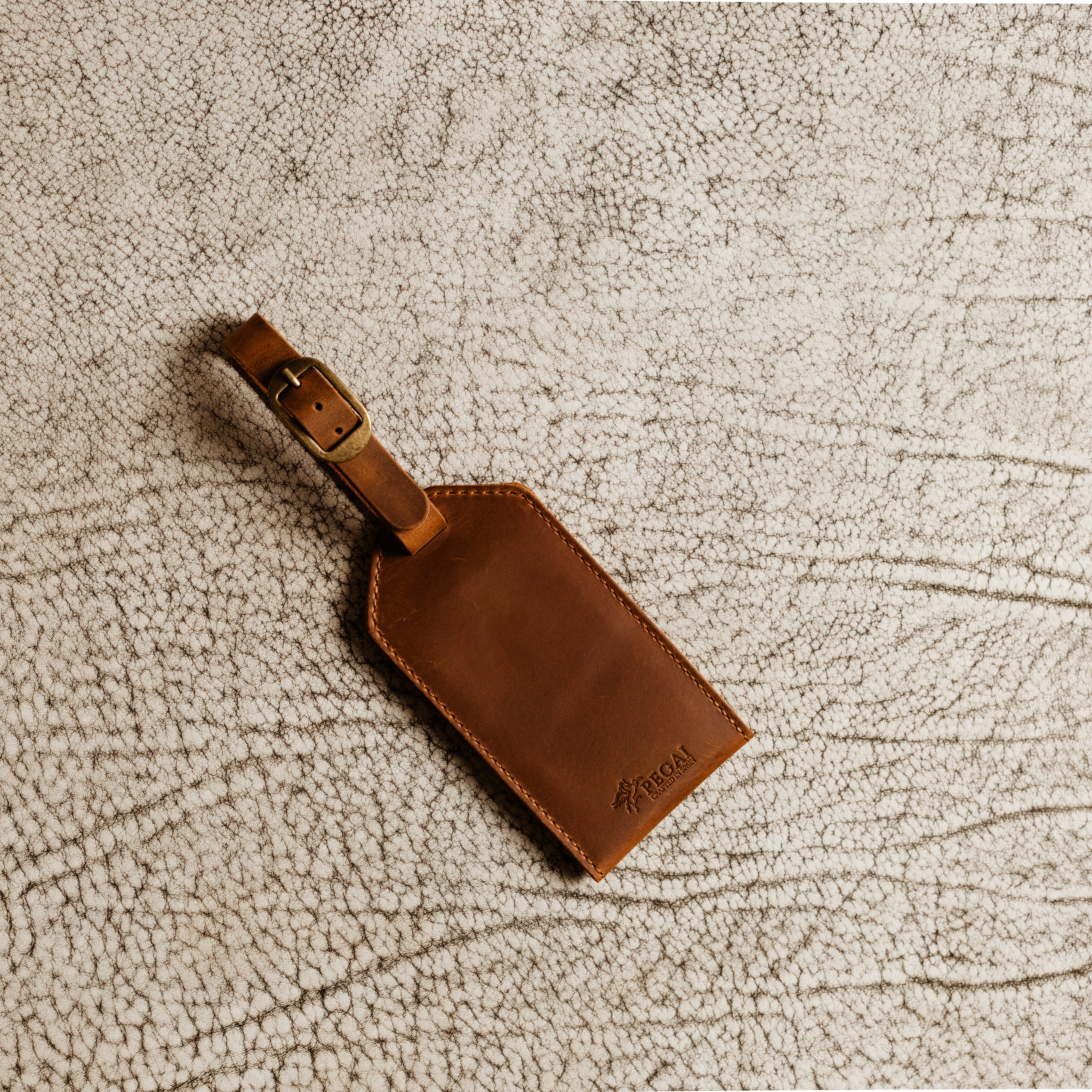 Bond Leather Luggage Tag | Mahogany Brown - Image 2