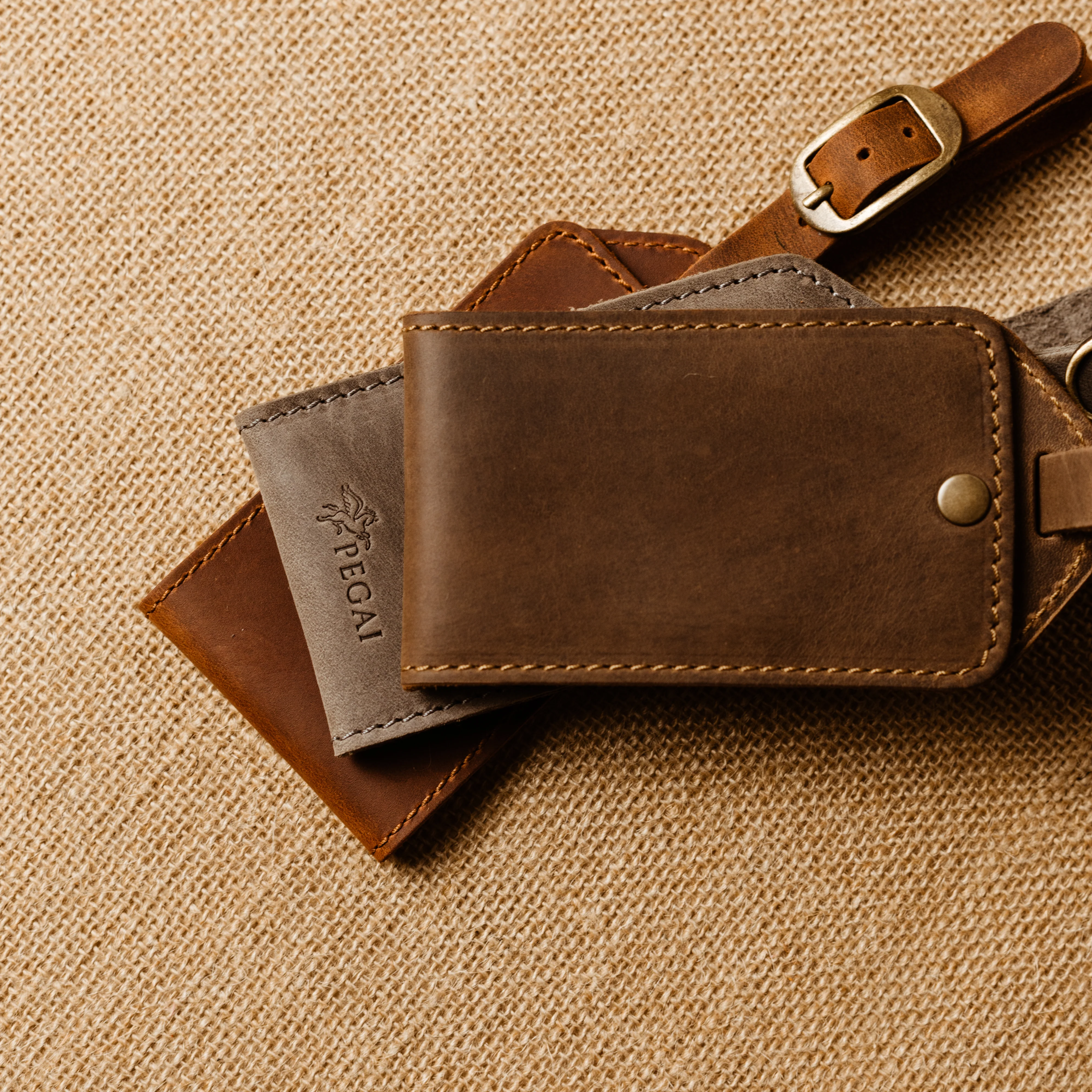 Bond Leather Luggage Tag | Rock Gray - Image 4
