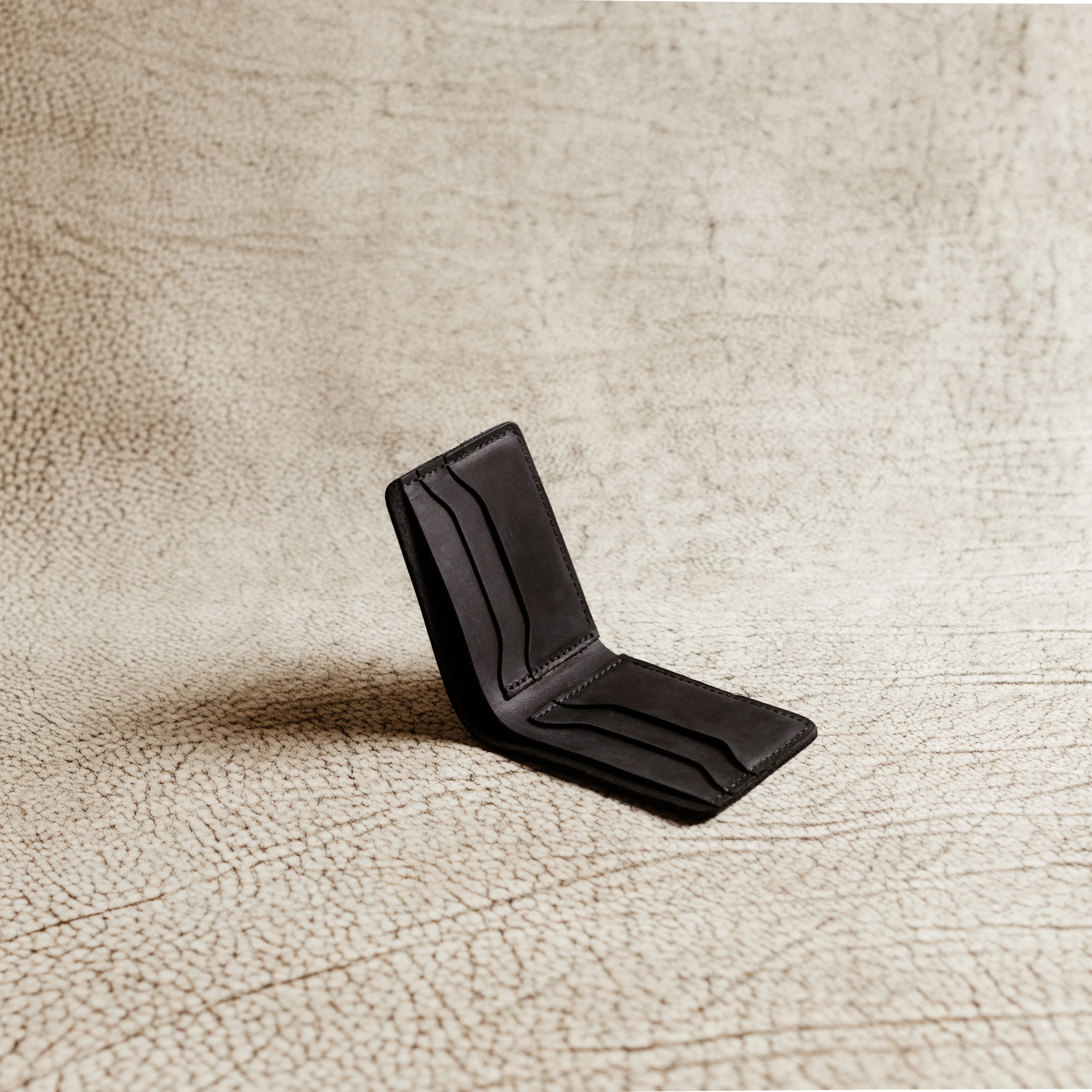 Bureau Leather Bifold Wallet | Charcoal Black - Image 6