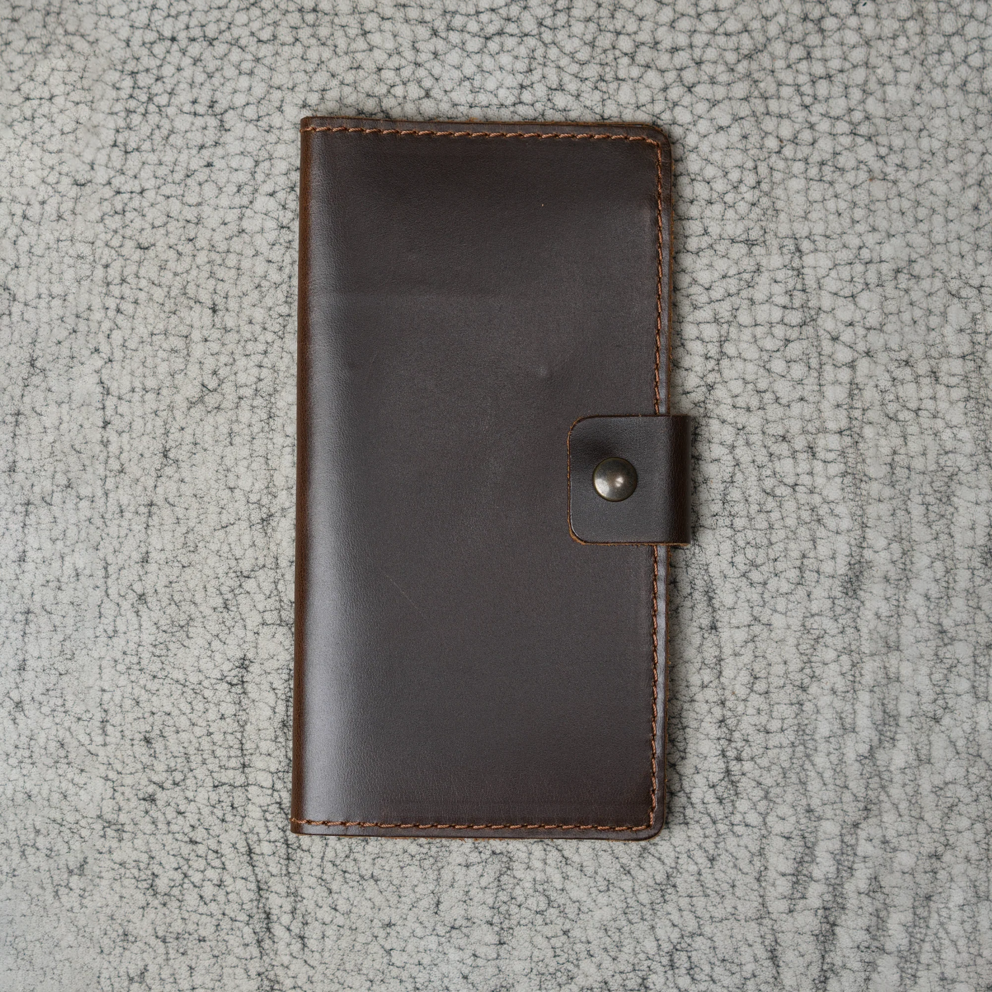 Clark Leather Checkbook Cover | Dual Tone Coffee - Image 3