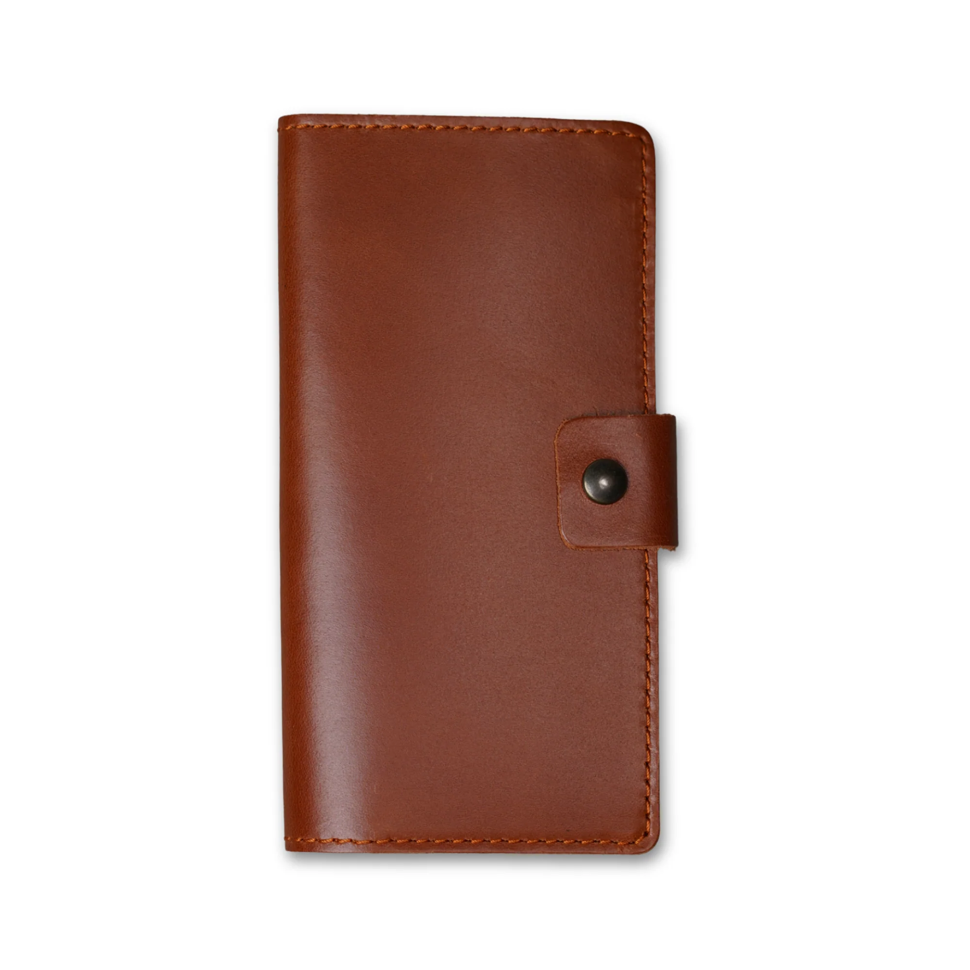 Clark Leather Checkbook Cover | Dual Tone Whiskey