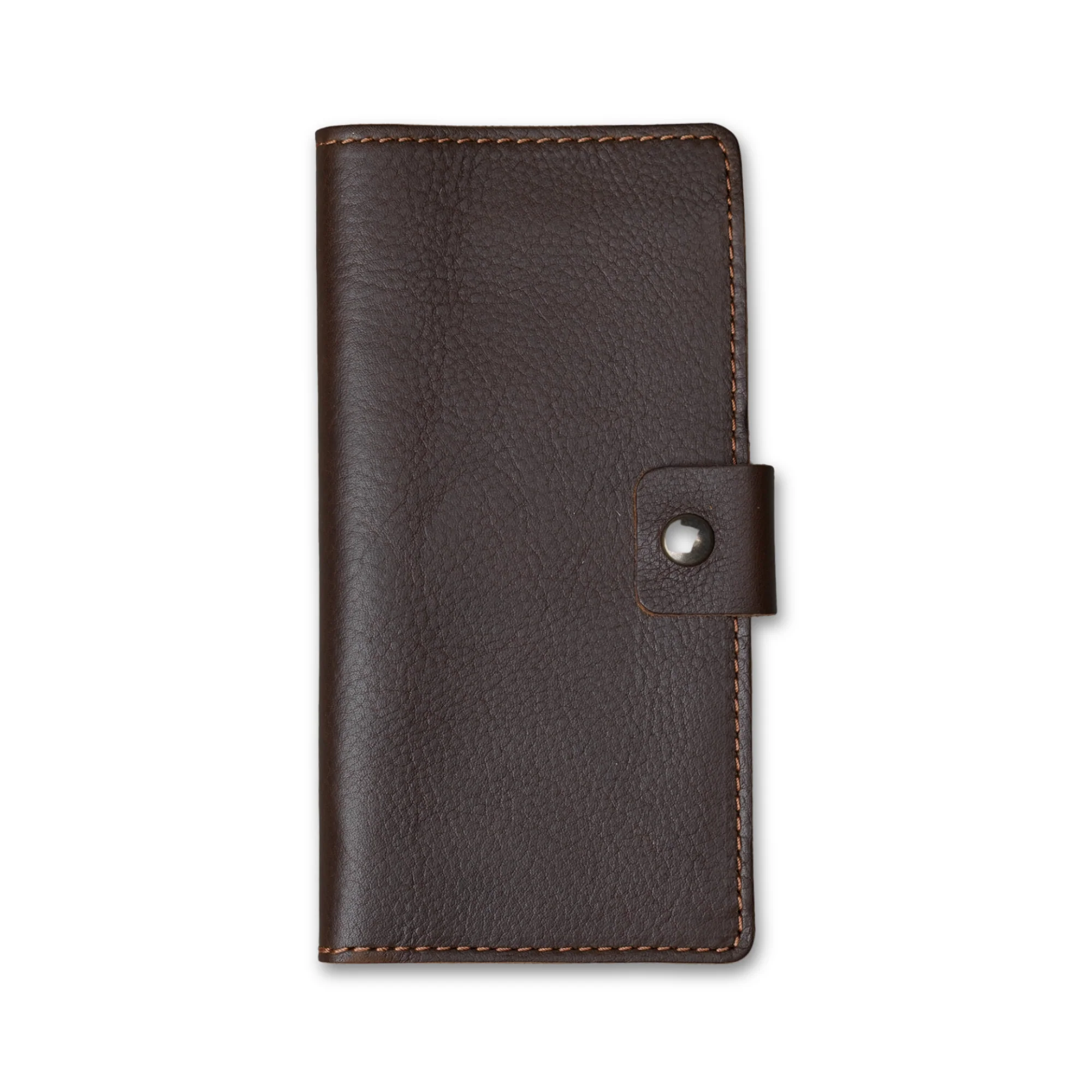 Clark Leather Checkbook Cover | Dymnos Brown
