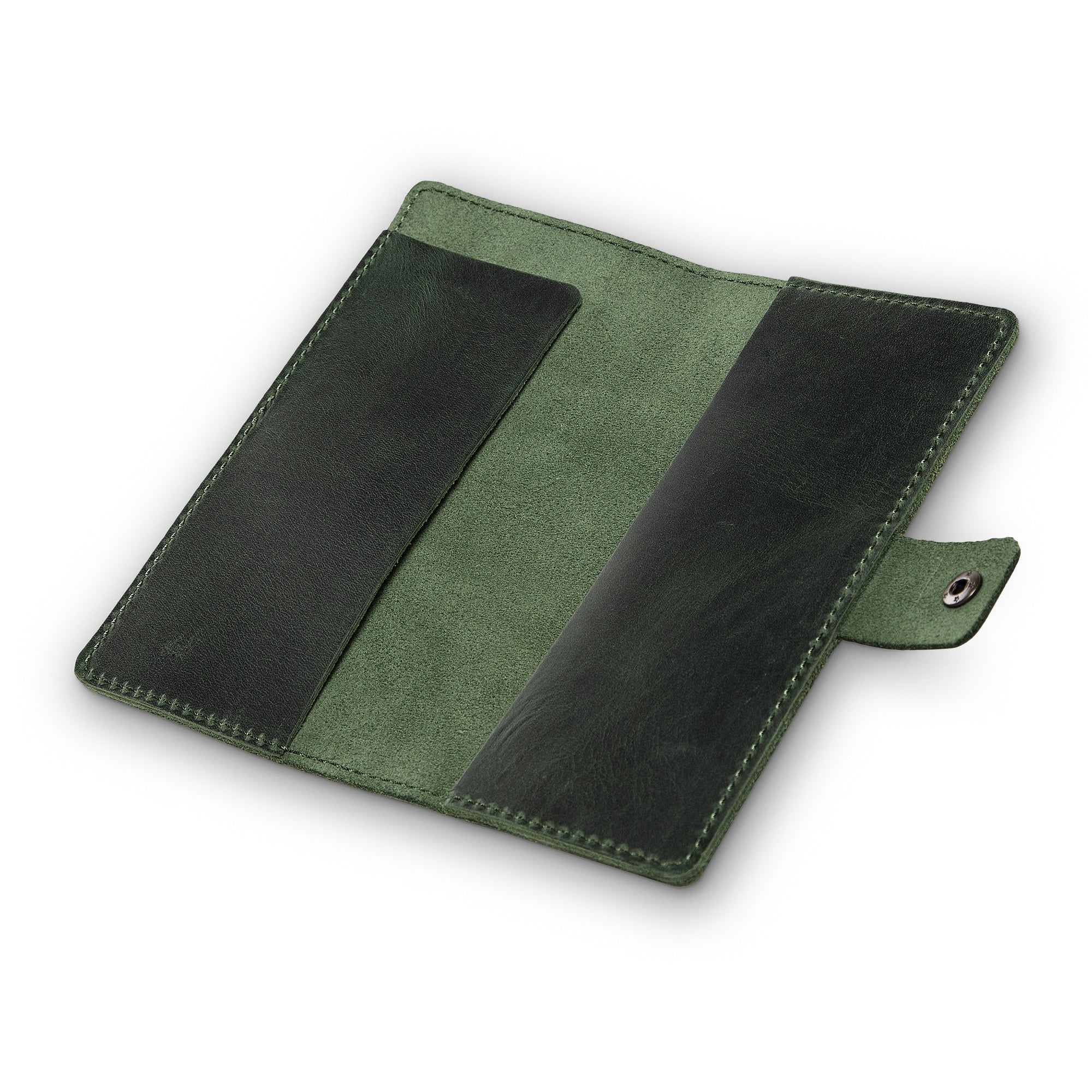 Clark Leather Checkbook Cover | Green - Image 4