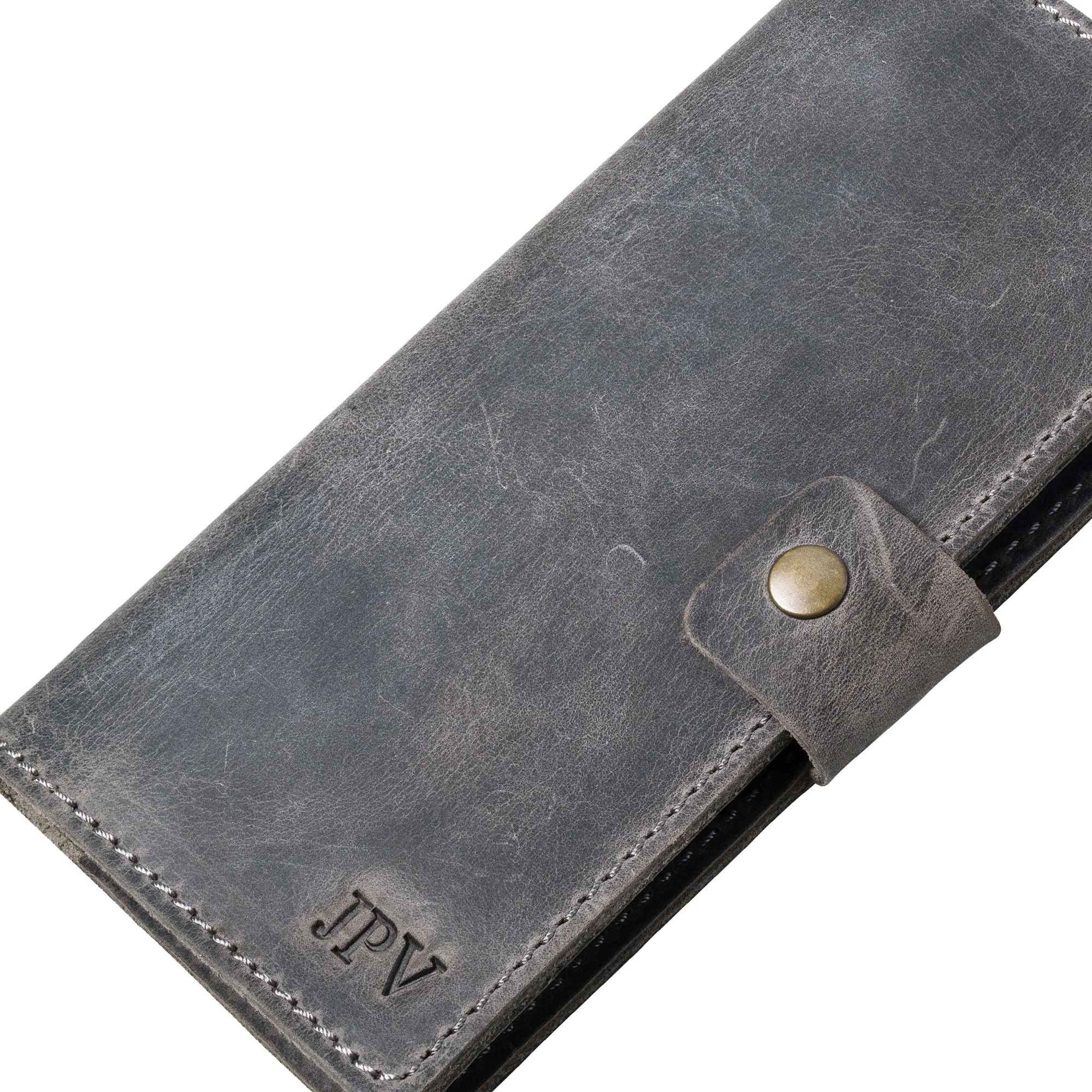 Clark Leather Checkbook Cover | Rock Gray - Image 5