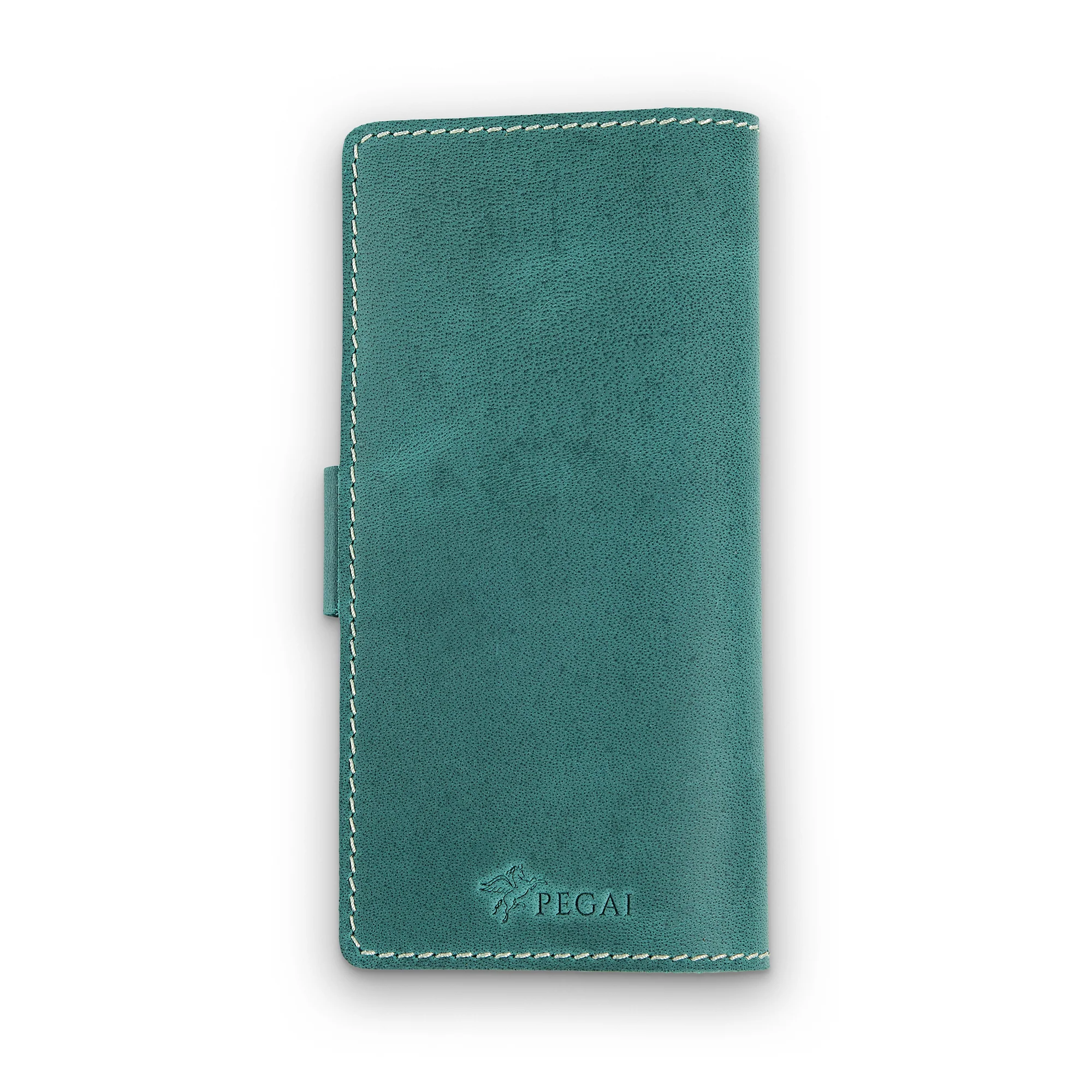 Clark Leather Checkbook Cover | Turquoise Green - Image 3