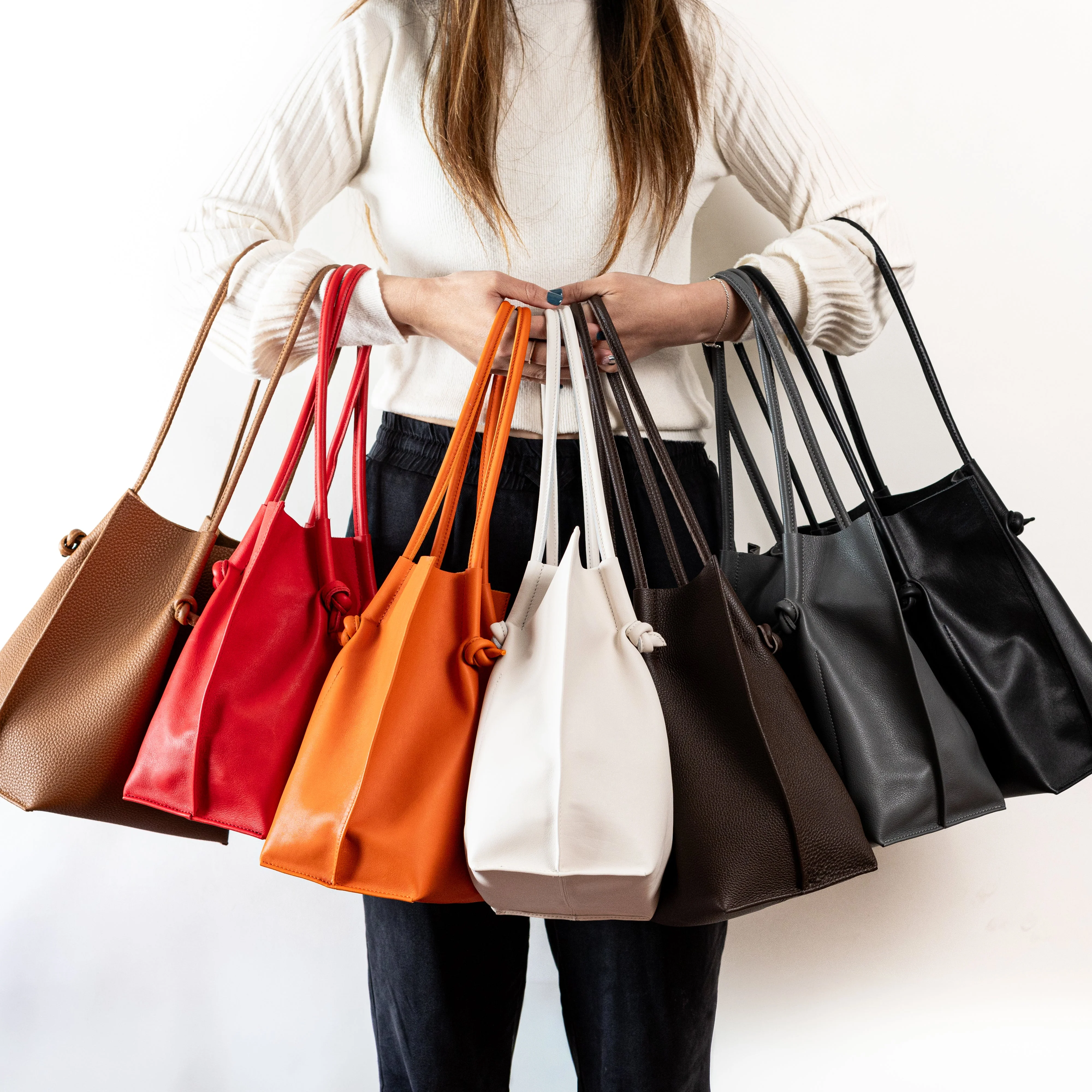 Flora Everyday Leather Tote | Togo Calf Brown - Image 6