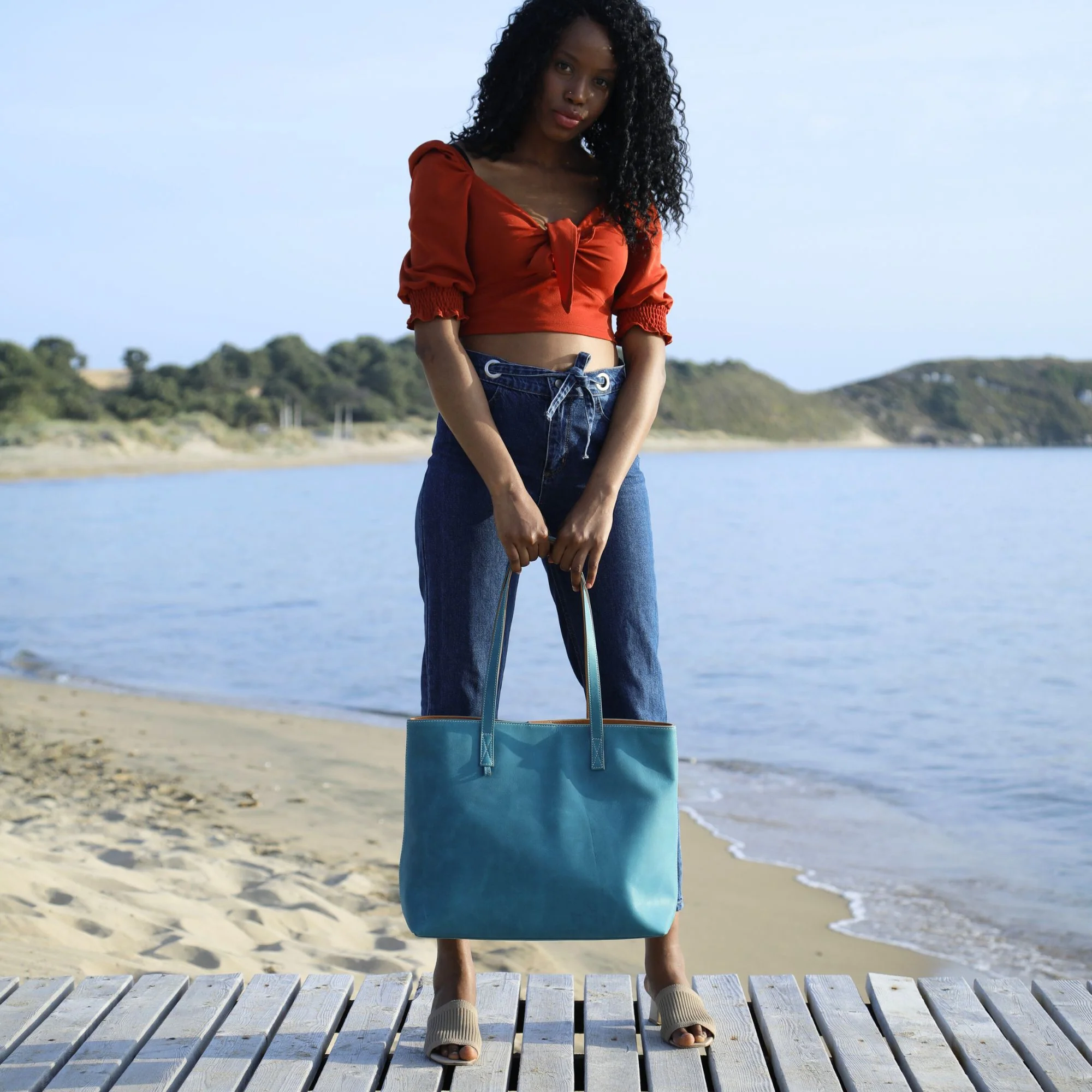Leather Tote | Sharon | Tan - Image 7
