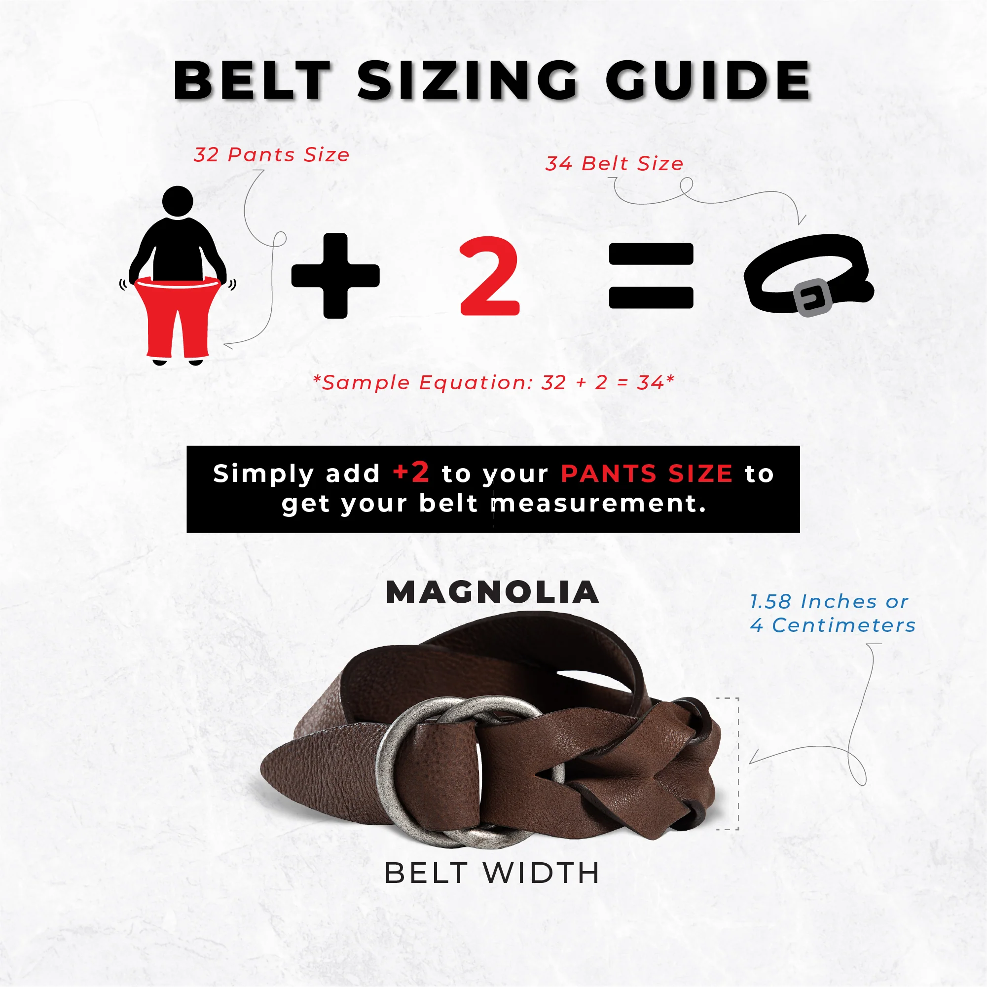Womens Leather Belt | Magnolia | Brown - Image 2