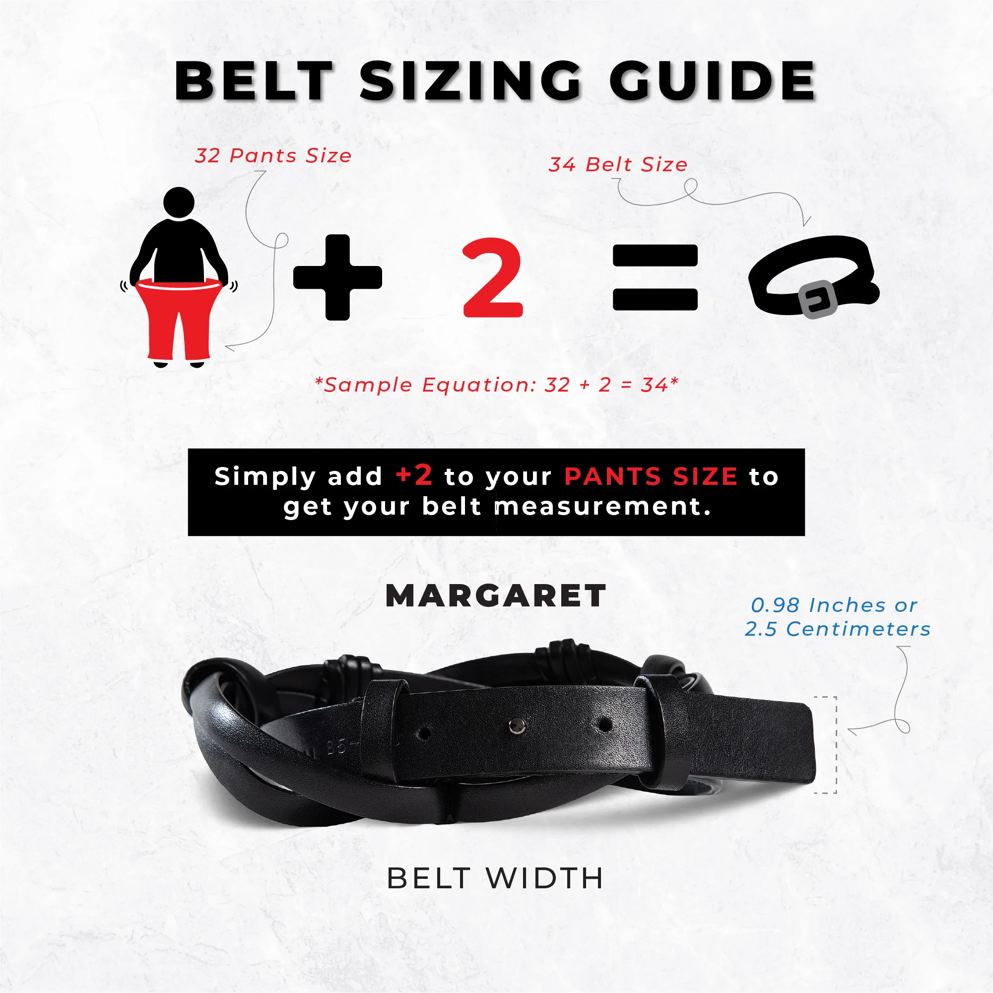 Womens Leather Belt | Margaret | Brown - Image 2