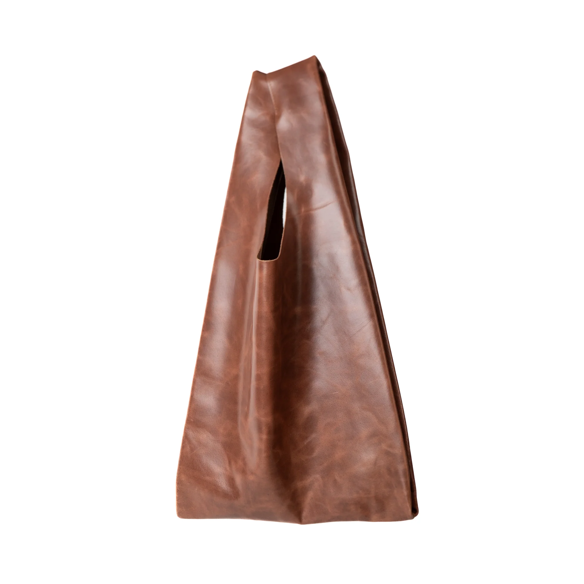 Poşet Leather Grocery Bag | Tobacco - Image 2